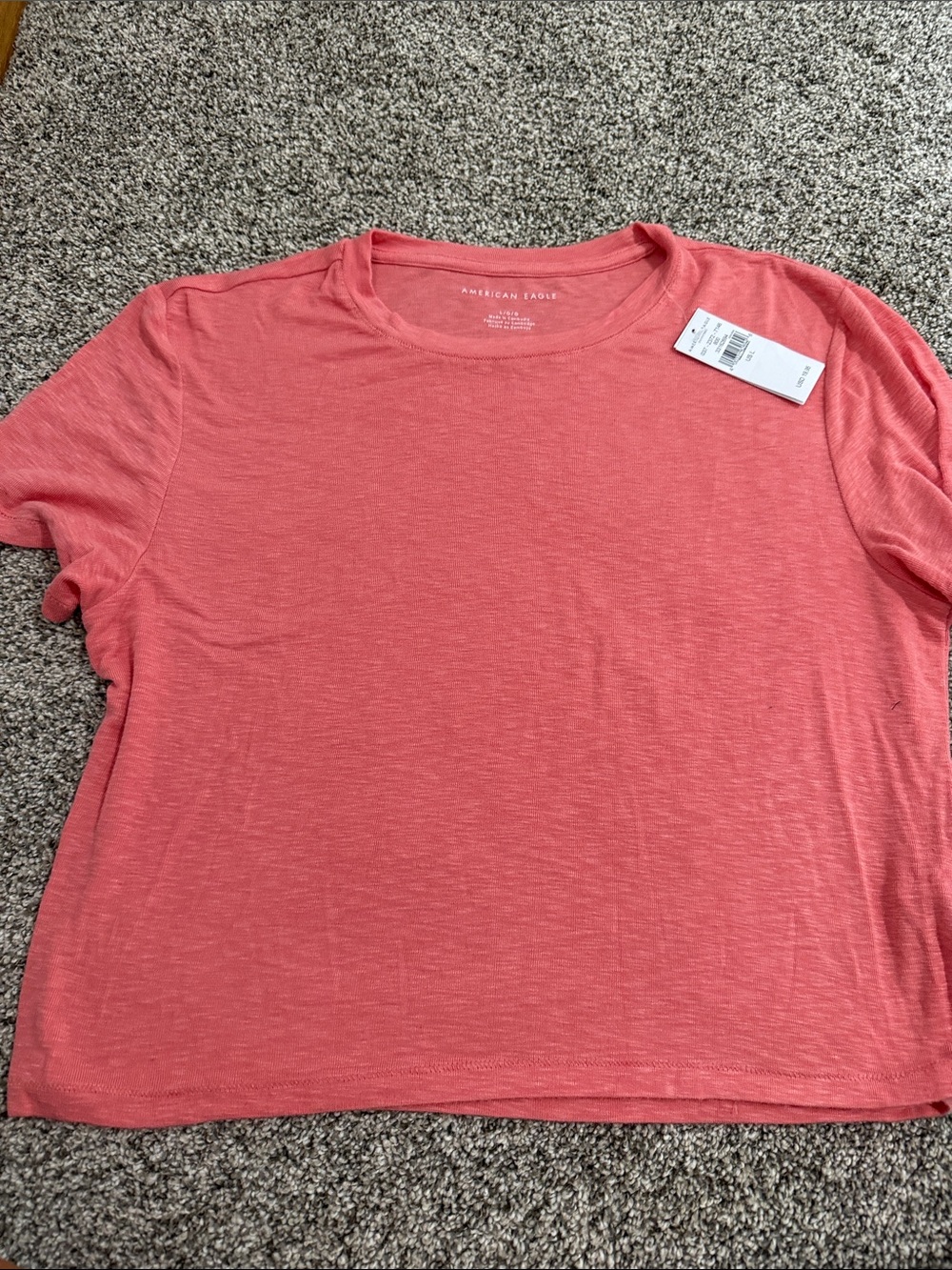 American Eagle Outfitters Coral Pink Short Sleeve Crew Tee